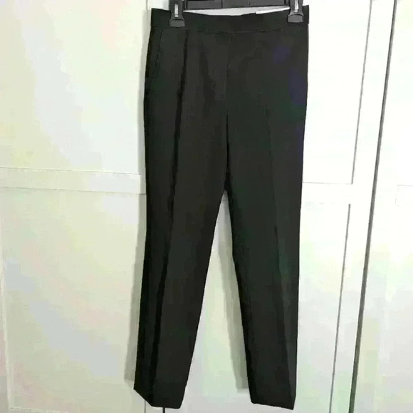 ANN TAYLOR | The Straight Mid Rise Black Dress Pants Size 2 Petite - Picture 1 of 5
